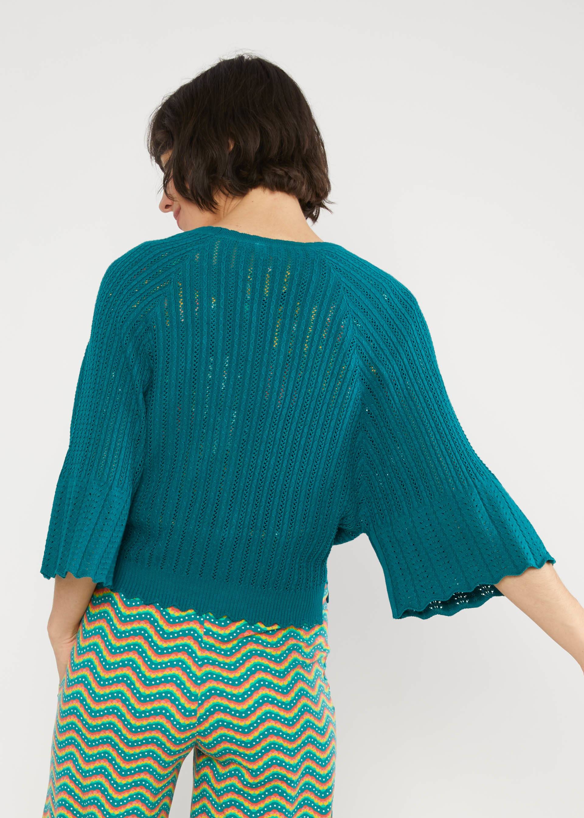 Sommer Cardigan Fairy Wrap, wetland green knit, Cardigans, Grün