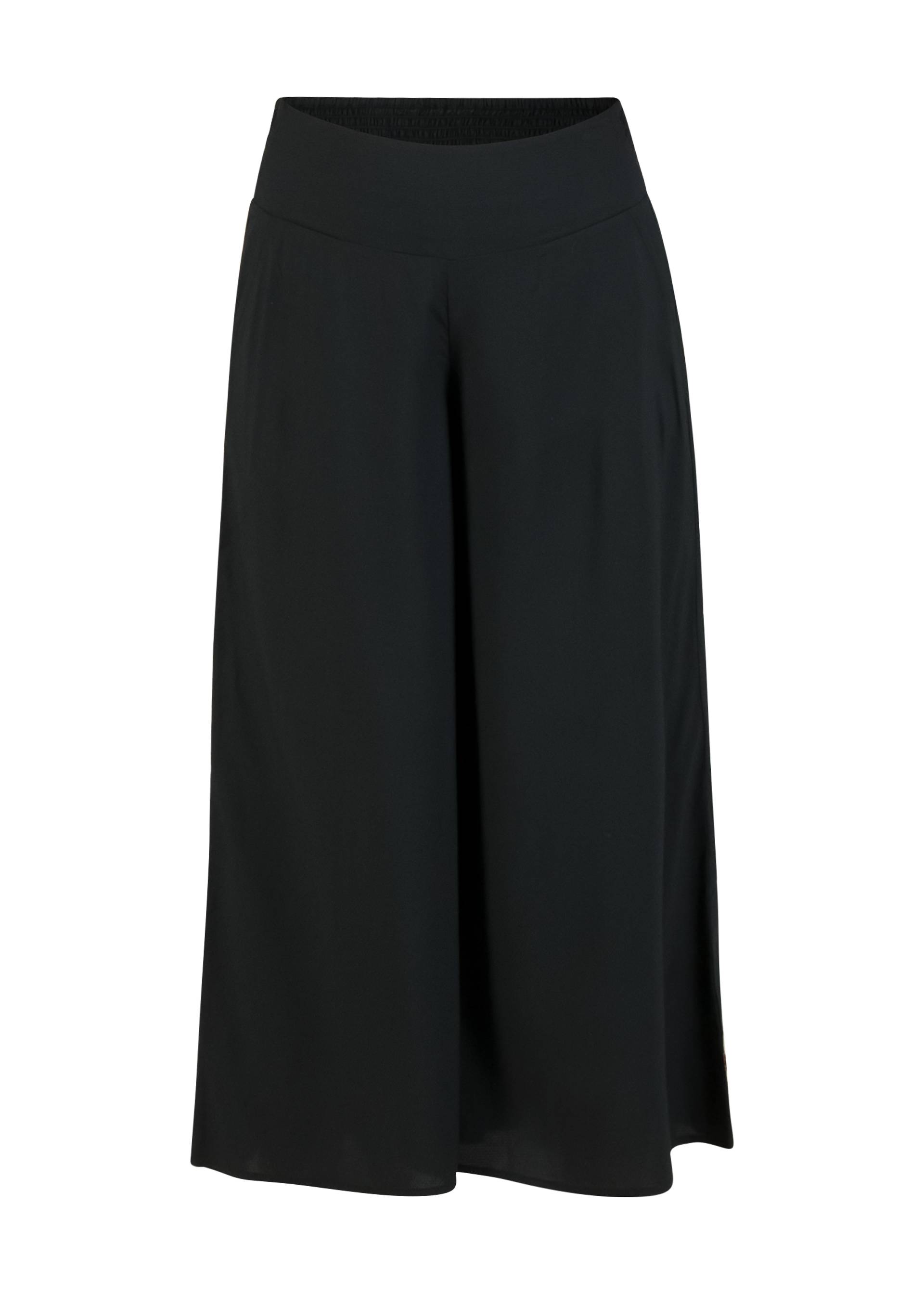Culottes In Full Bloom, black brush, Trousers, Black