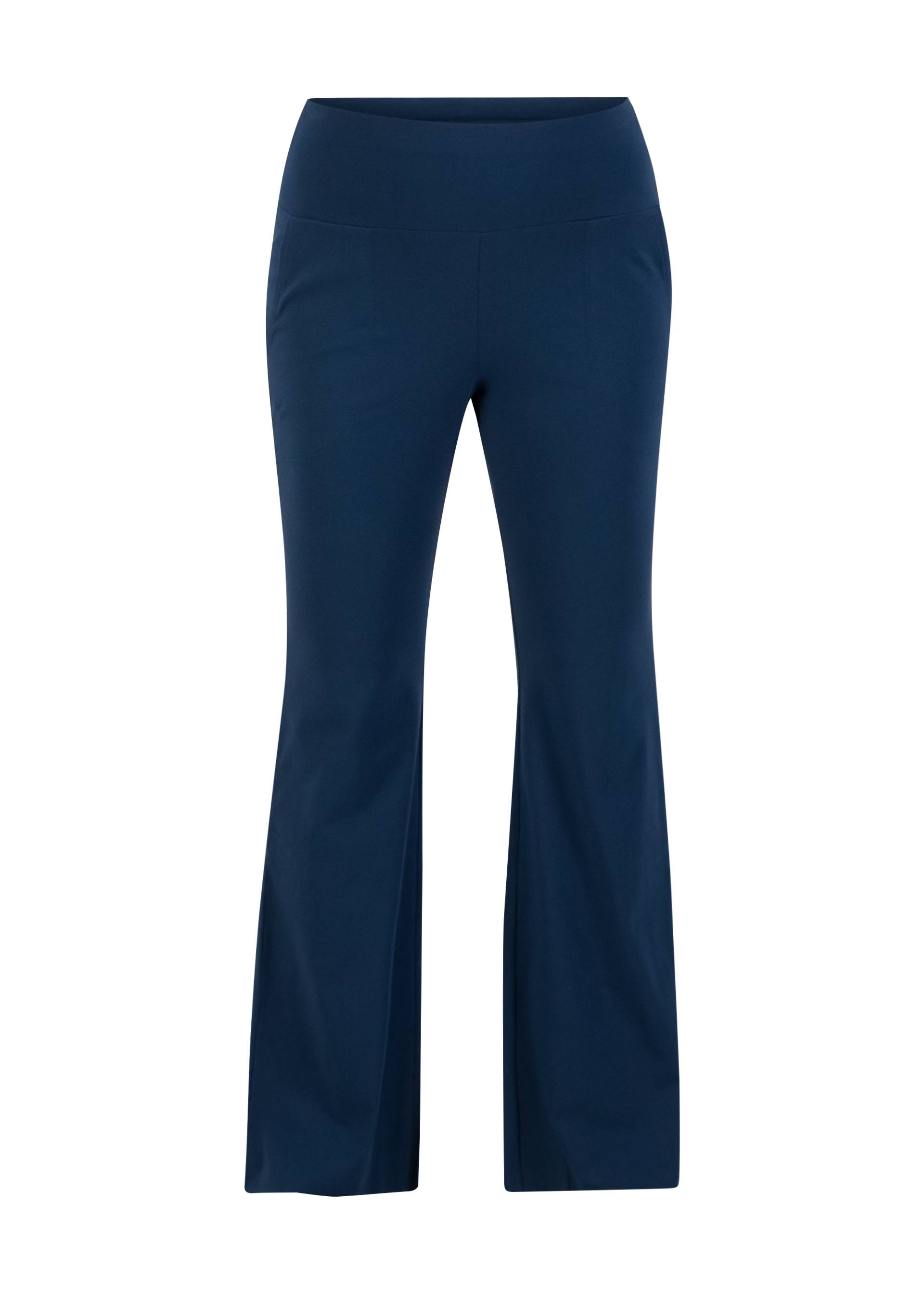 Sommerhose Logo Easy Flared, dark ultramarine blue, Hosen, Blau