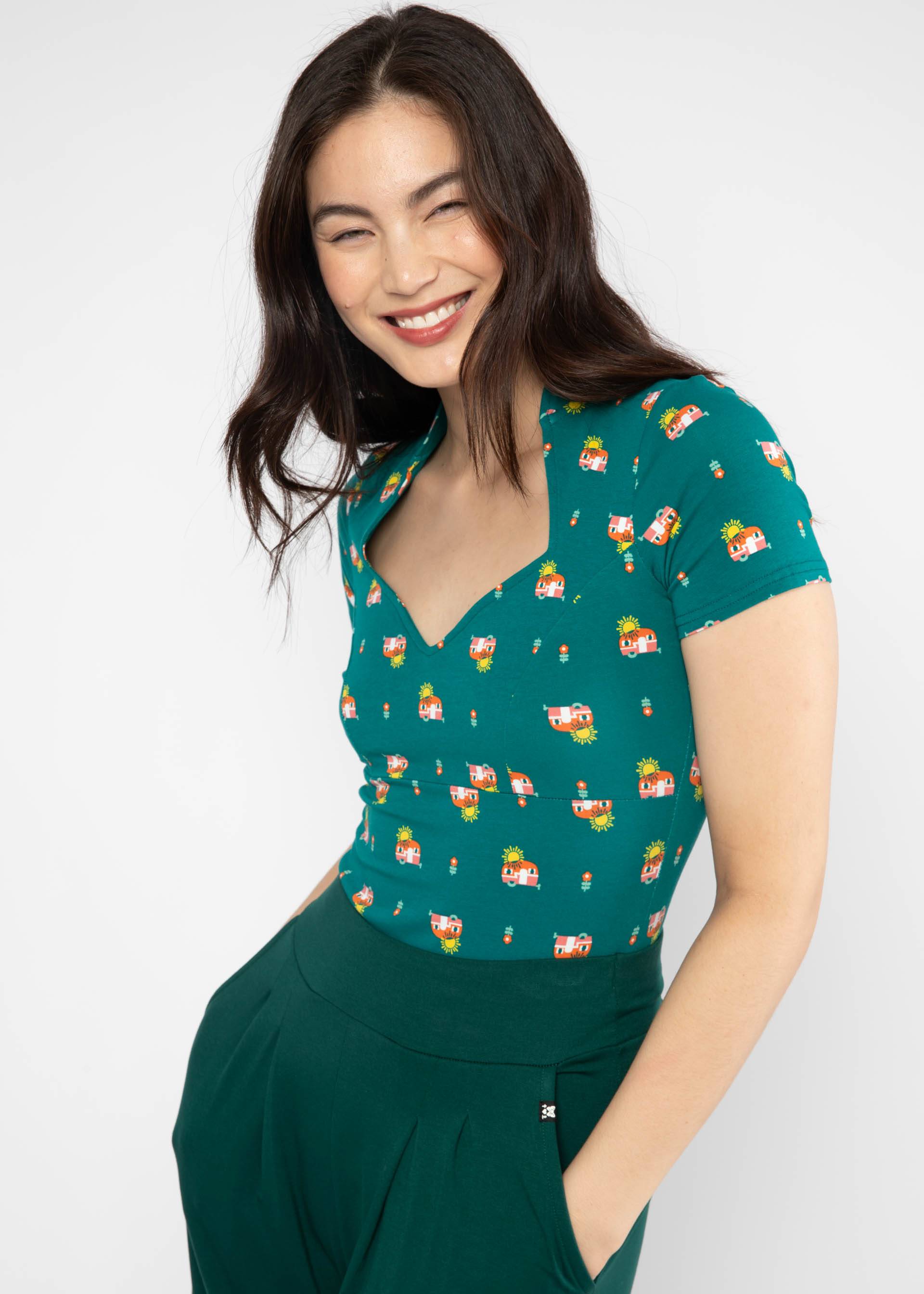 T-Shirt Pow Wow Vau, little camper, Shirts, Grün