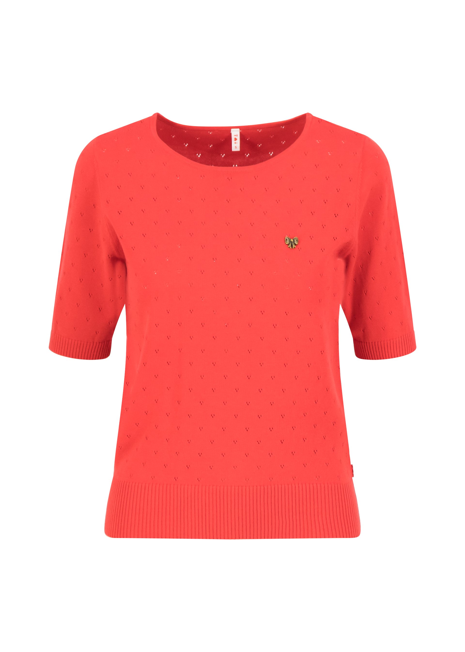 Strickpullover Pretty Preppy Crewneck, sweet like cherry dots, Strickpullover, Rot