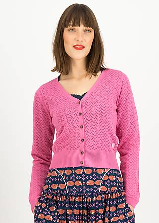 Cardigan Save the World, blush heart dots, Knitted Jumpers & Cardigans, Pink