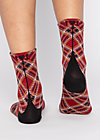 Cotton socks sensational steps, classic checky, Socks, Red