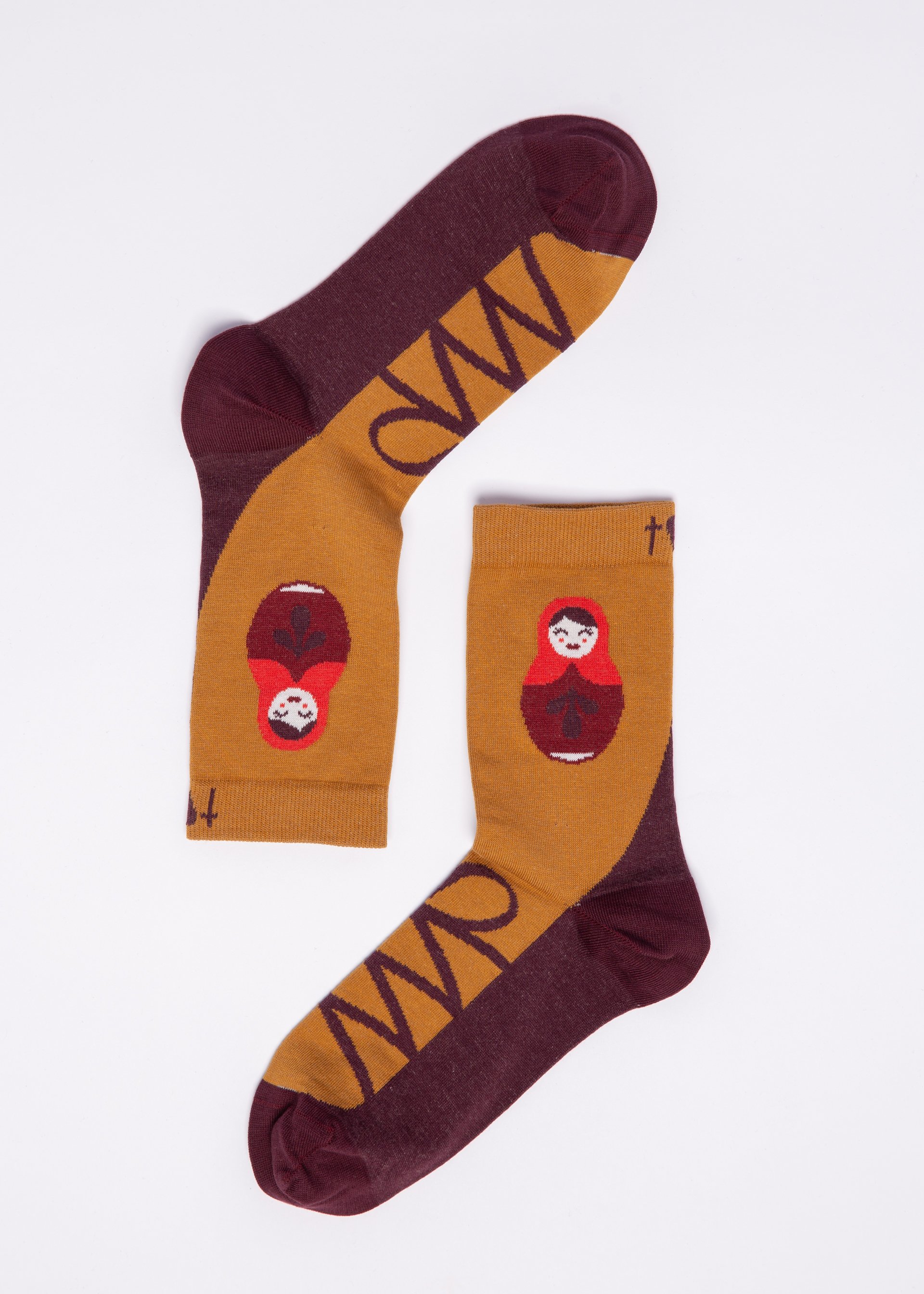 Cotton socks sensational steps, masha matroschka, Socks, Yellow