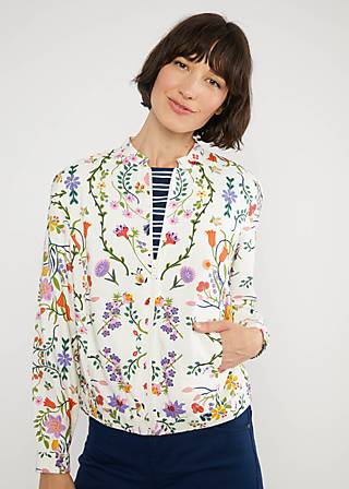 Blouson Springbreaker, flower sun and moon, Jacken & Mäntel, Weiß