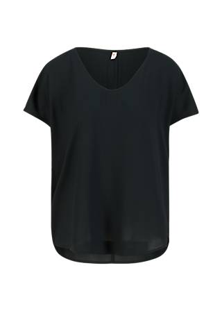 Shirt The Grand Ease, black brush, Blusen & Tuniken, Schwarz