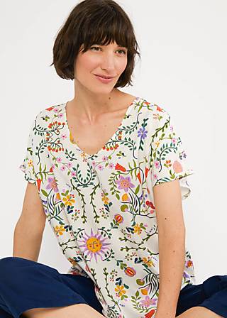 Shirt The Grand Ease, flower sun and moon, Blusen & Tuniken, Weiß