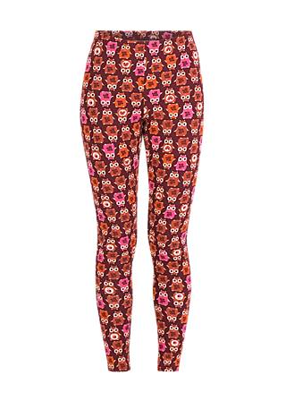 Thermo leggings Totally Thermo, happy rainbow owl, Trousers, Brown