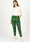 Joggers casual everyday, herbal garden, Trousers, Green