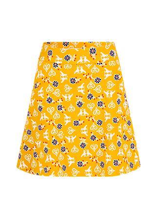 Circle Skirt Feel so Real, love birds, Skirts, Yellow