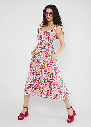 Midikleid Flowerchild, flower market, Kleider, Weiß
