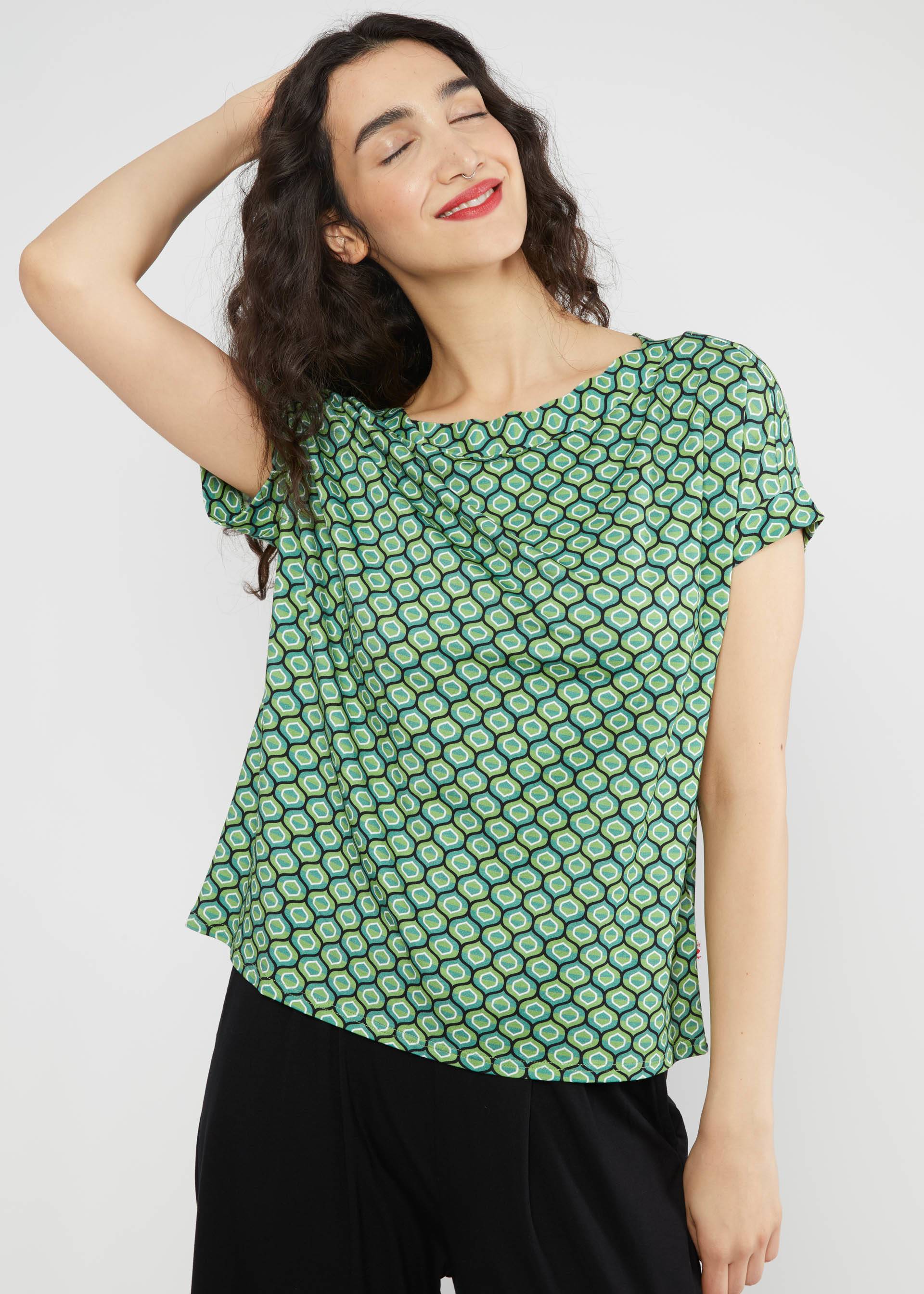 T-Shirt Flowgirl, spring pearl, Tops, Green