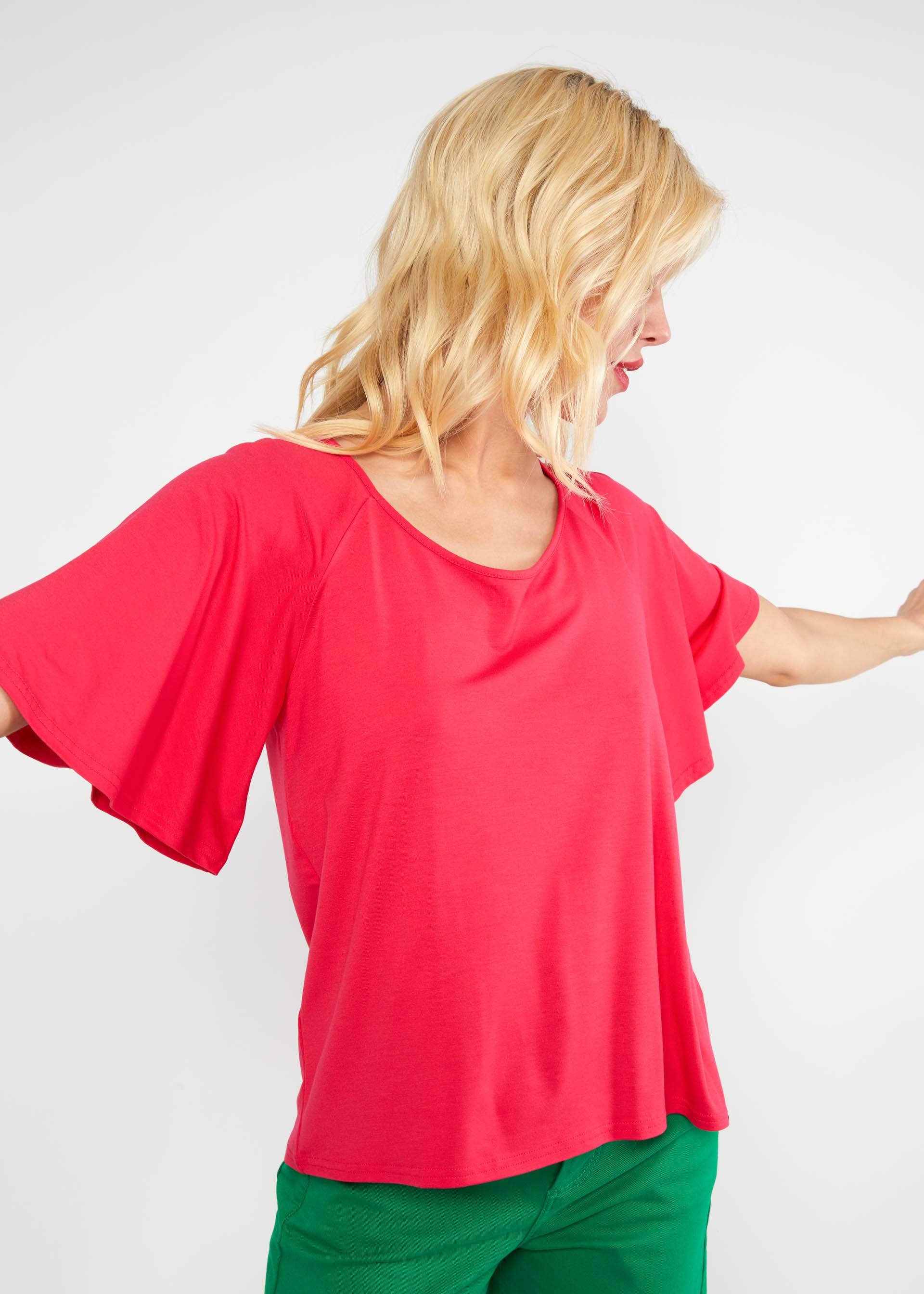 Jerseyshirt Fly Little Bird, bold ruby red, Shirts, Rot