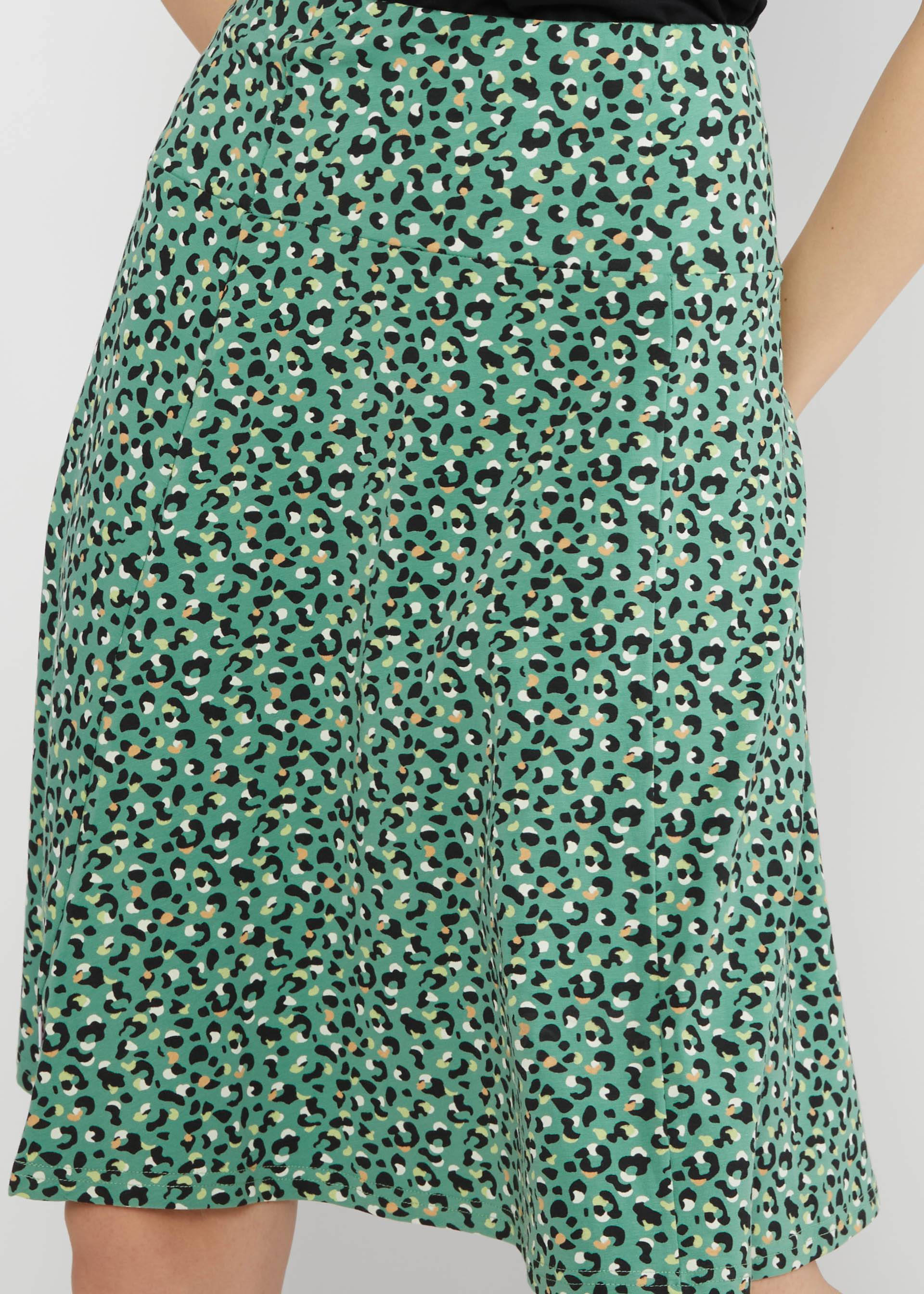 Jersey Skirt Frischluft, wild leo, Skirts, Green