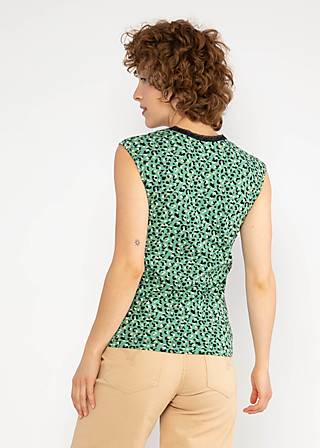 Sommer Top Let Romance Rule, wild leo, Shirts, Grün