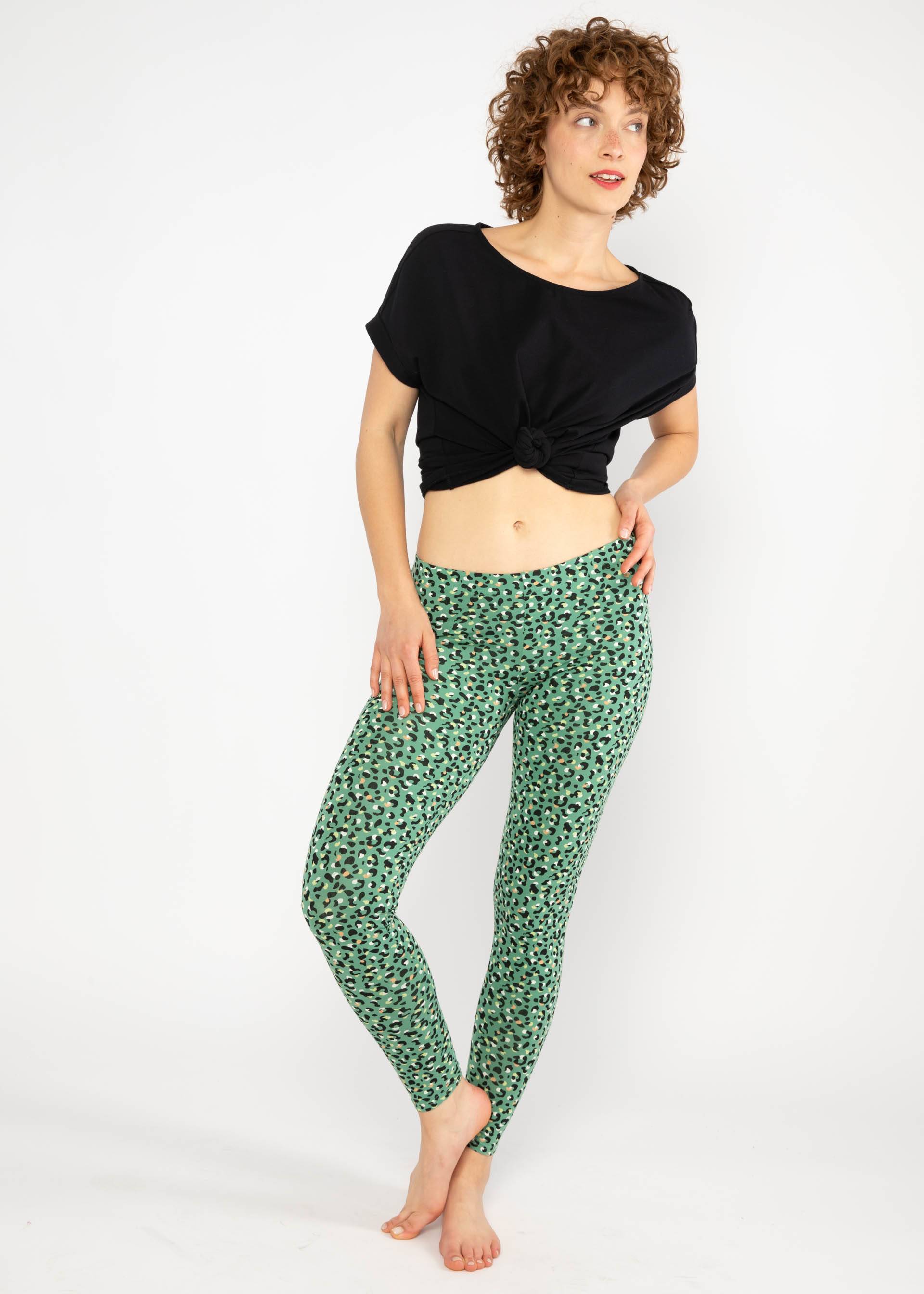 Cotton Leggings Lovely Legs, wild leo, Leggings, Green