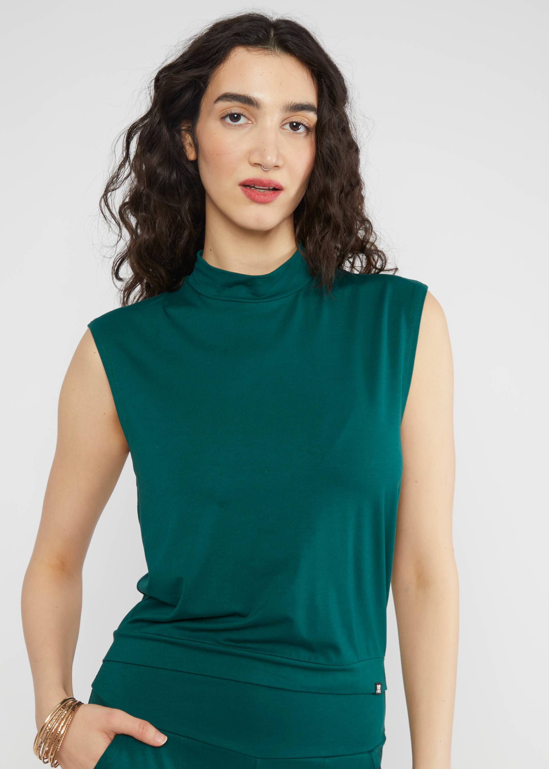 Summer top Tiny Turtle, dense forest green, Tops, Green