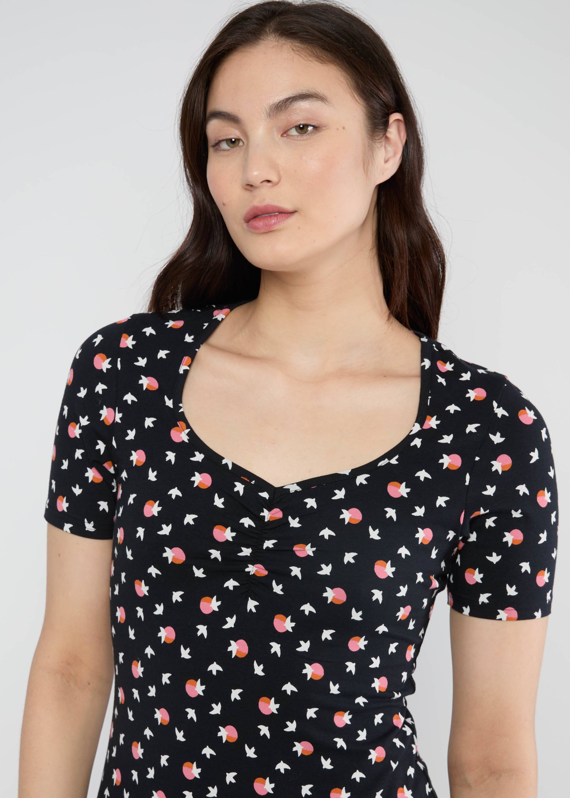 T-Shirt Balconnet F&eacute;minin, supermoon swallow, Tops, Black