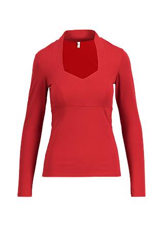 Longsleeve Glowing Heart Warming, iconic red, Tops, Red