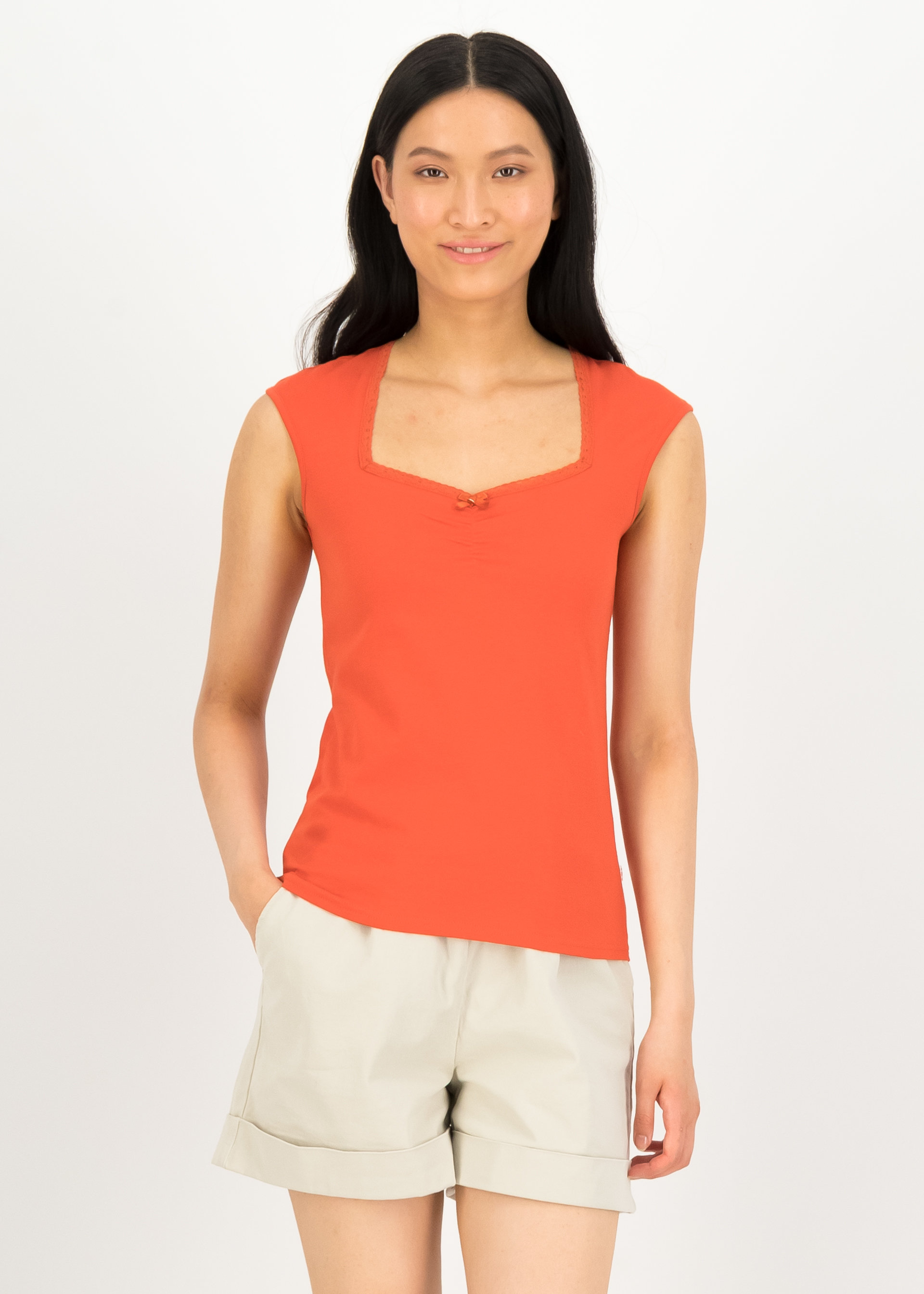 Sleeveless Top Let Romance Rule, soft summer, Tops, Red
