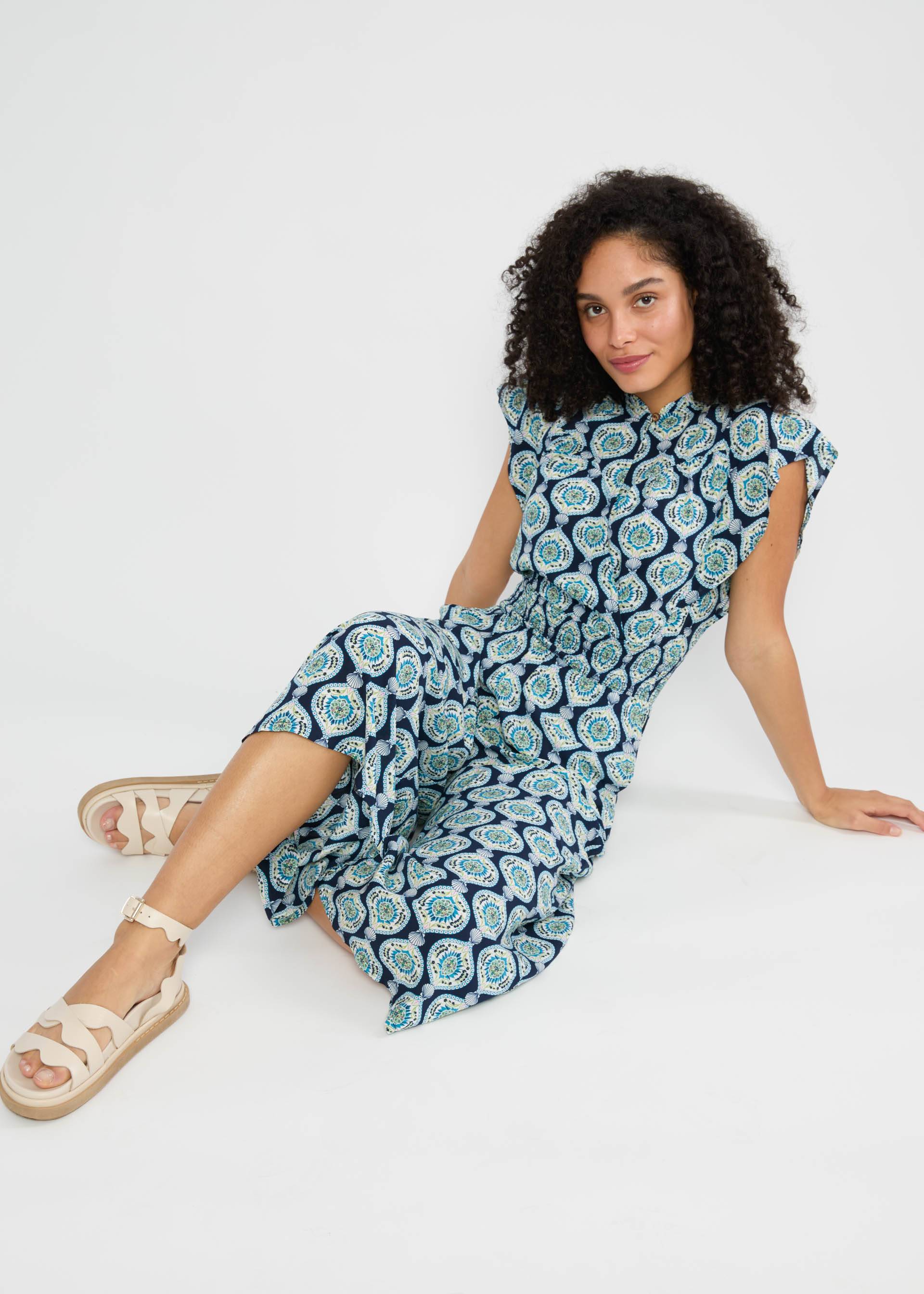 Jumpsuit Love's Lightest Wings, romantic shell mosaic, Jumpsuits, Blau