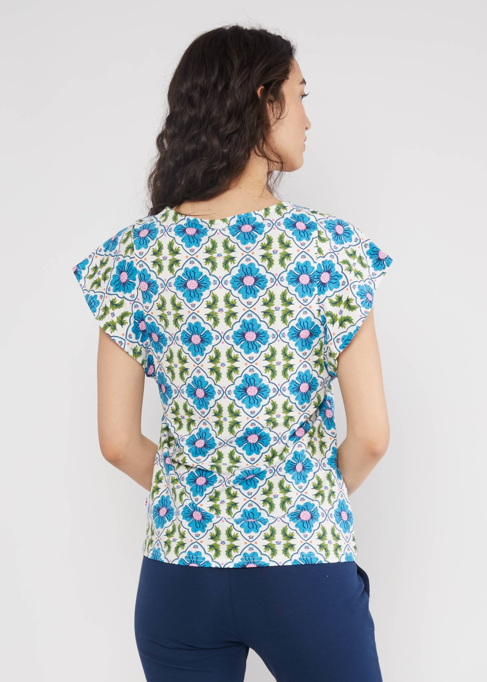 Jersey Top Valance Carré, my cute dream flower, Tops, White