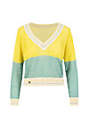 Knitted Jumper savoir vivre, sporty blue yellow, Knitted Jumpers & Cardigans, Turquoise