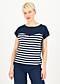 Knitted Top New Wave Pinup, inky blue stripe, Tops, Blue