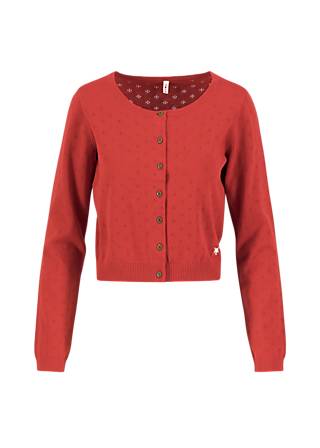 Cardigan Welcome to the Crew, little red flower, Strickpullover & Cardigans, Rot