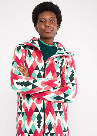 Fleece Jacket Hüttenzauber Long, mountain is calling, Jackets & Coats, White