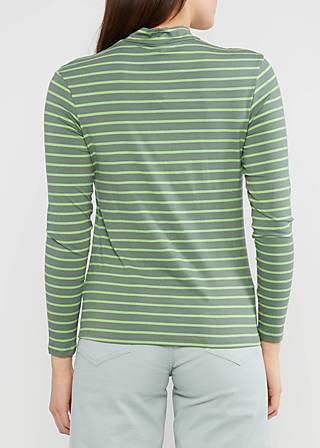 Breton shirt Lonely Lips Turtle, dusty green tea stripe, Tops, Green