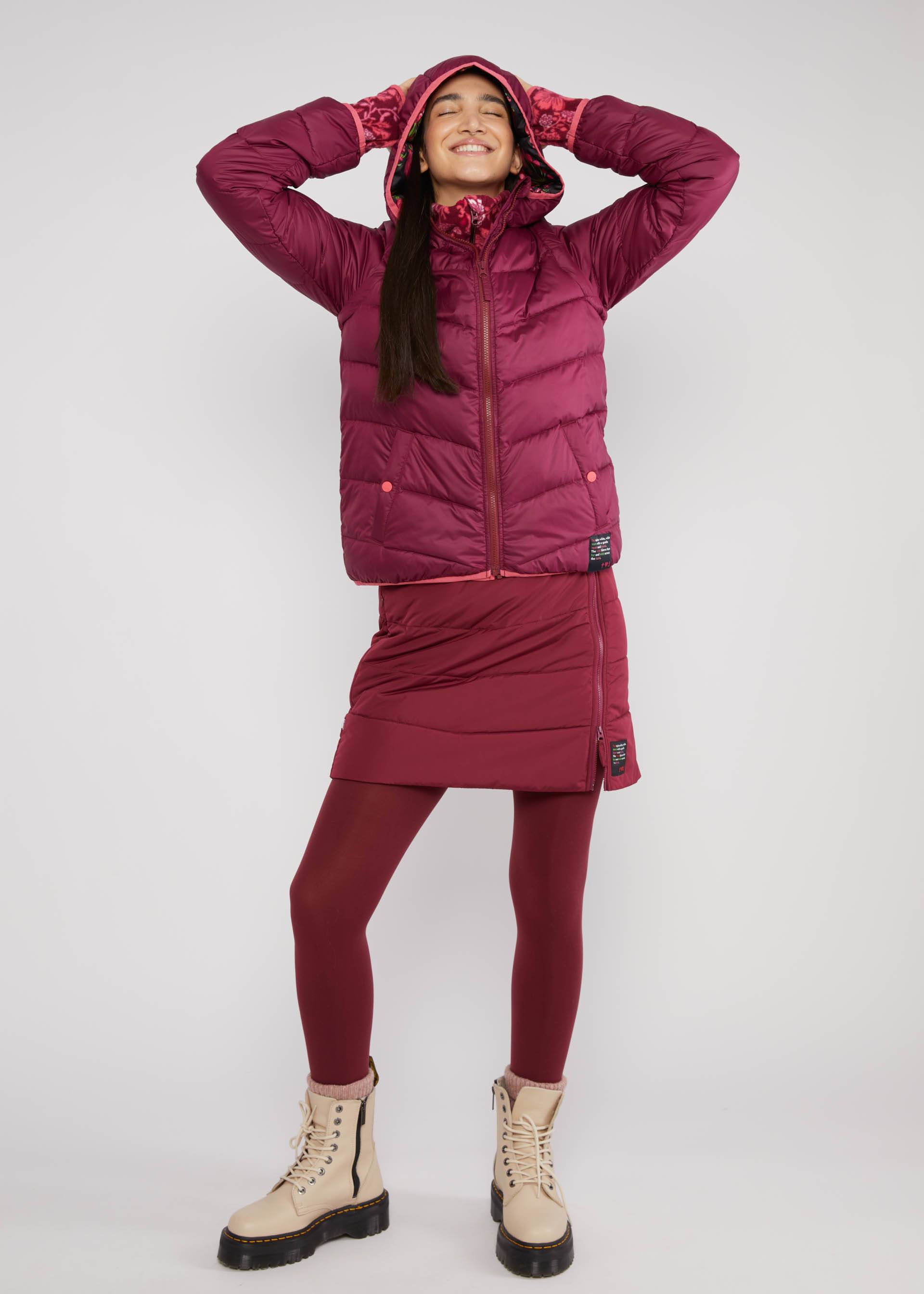 Winterrock No Down zip'n'zap, dance to the best bordeaux, Röcke, Rot