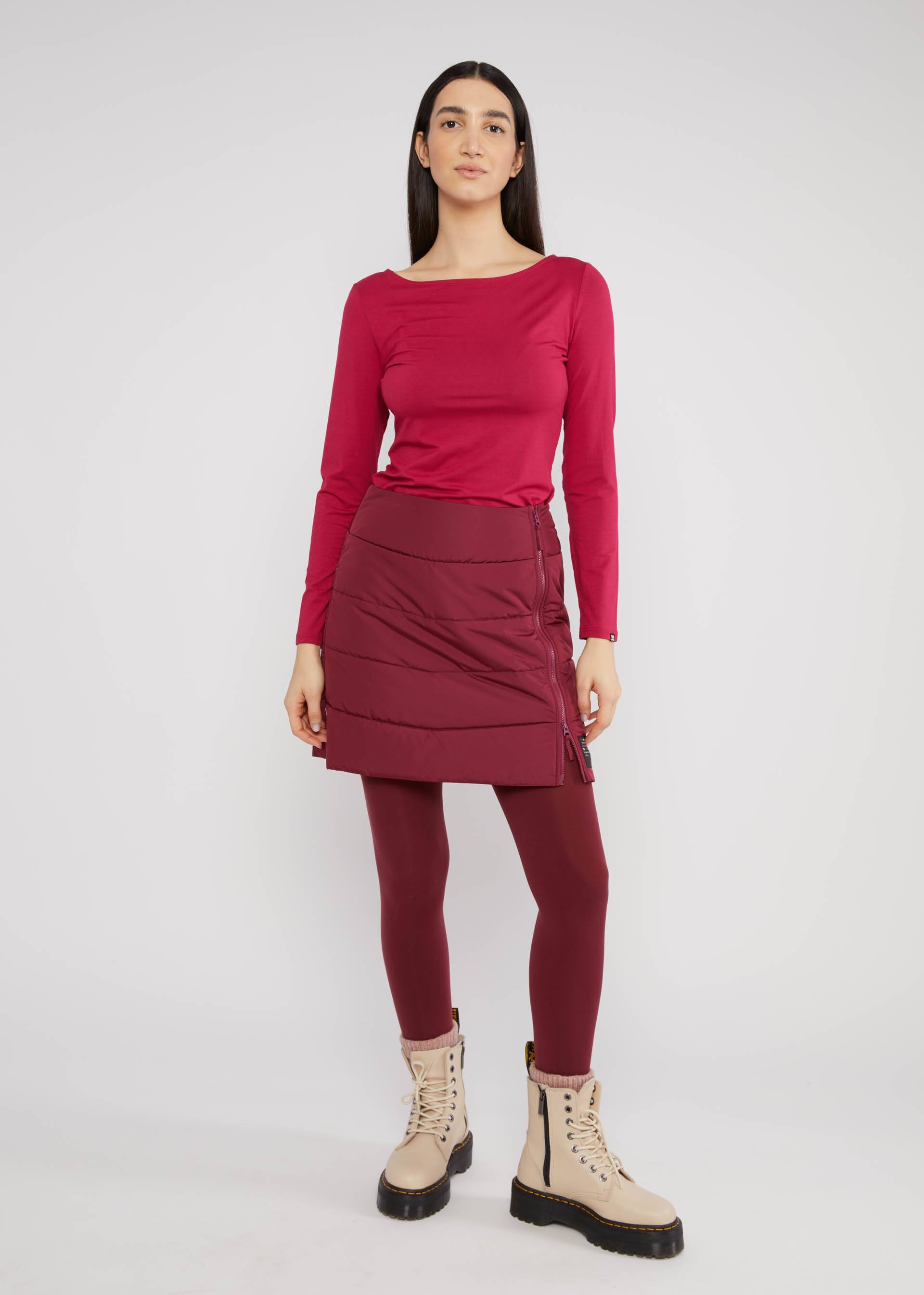 Winterrock No Down zip'n'zap, dance to the best bordeaux, Röcke, Rot