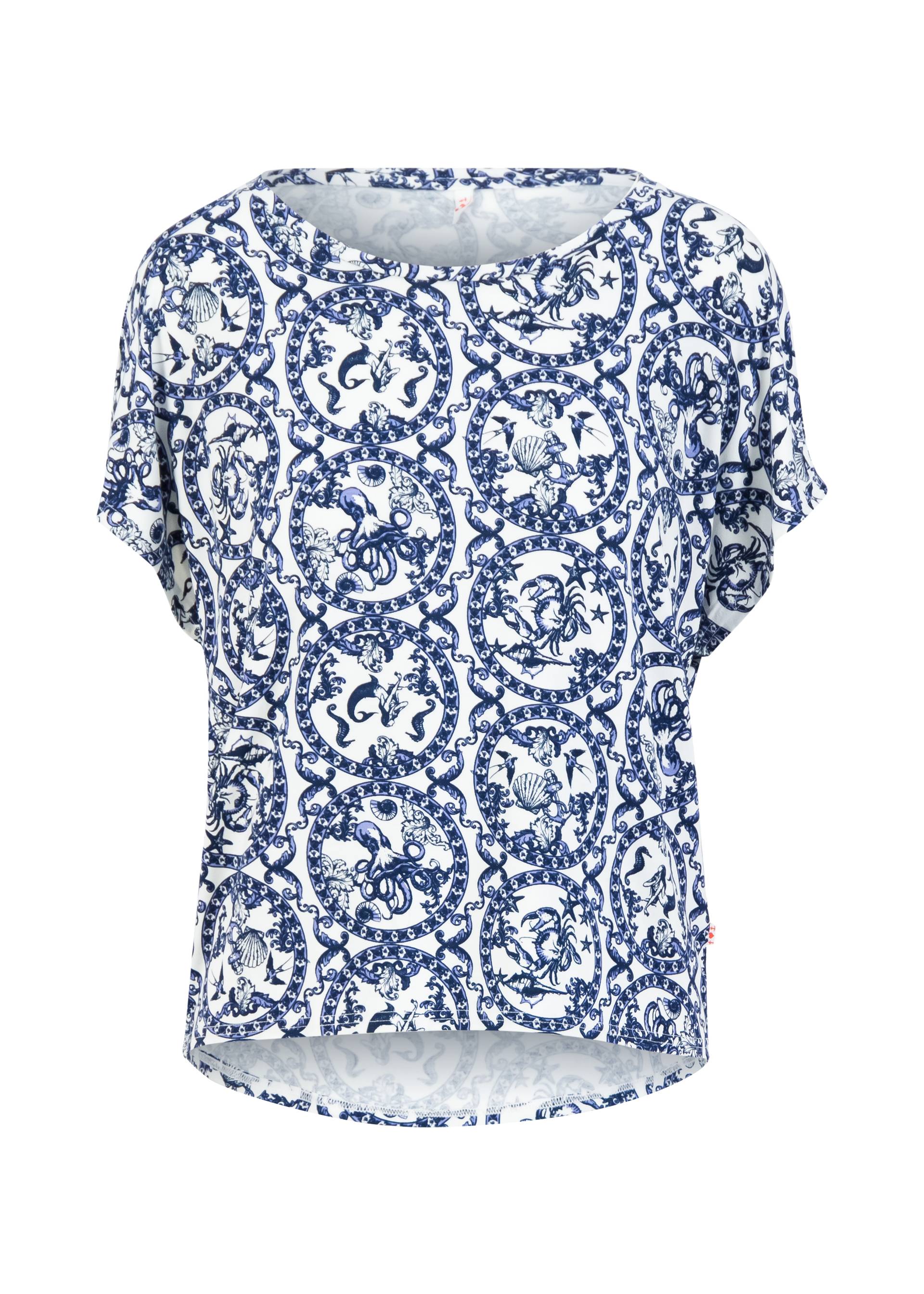 T-Shirt The Overspacious, sea life mosaic, Shirts, Weiß