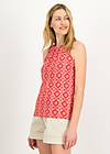Sleeveless Top American Neck, kissed by lava, Shirts, Red