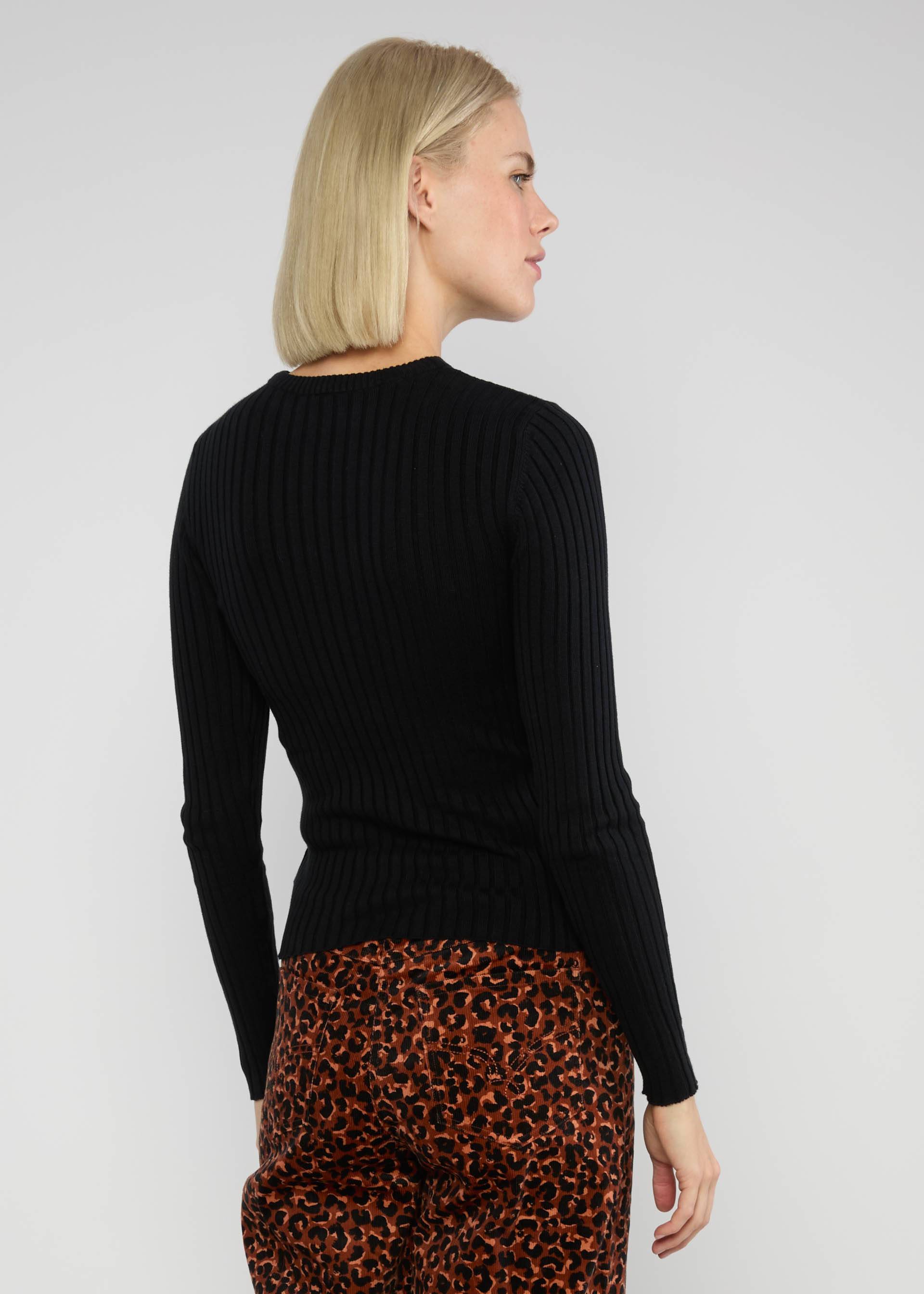 Longsleeve Jazz Crew, elegant lady in black, Strickpullover, Schwarz