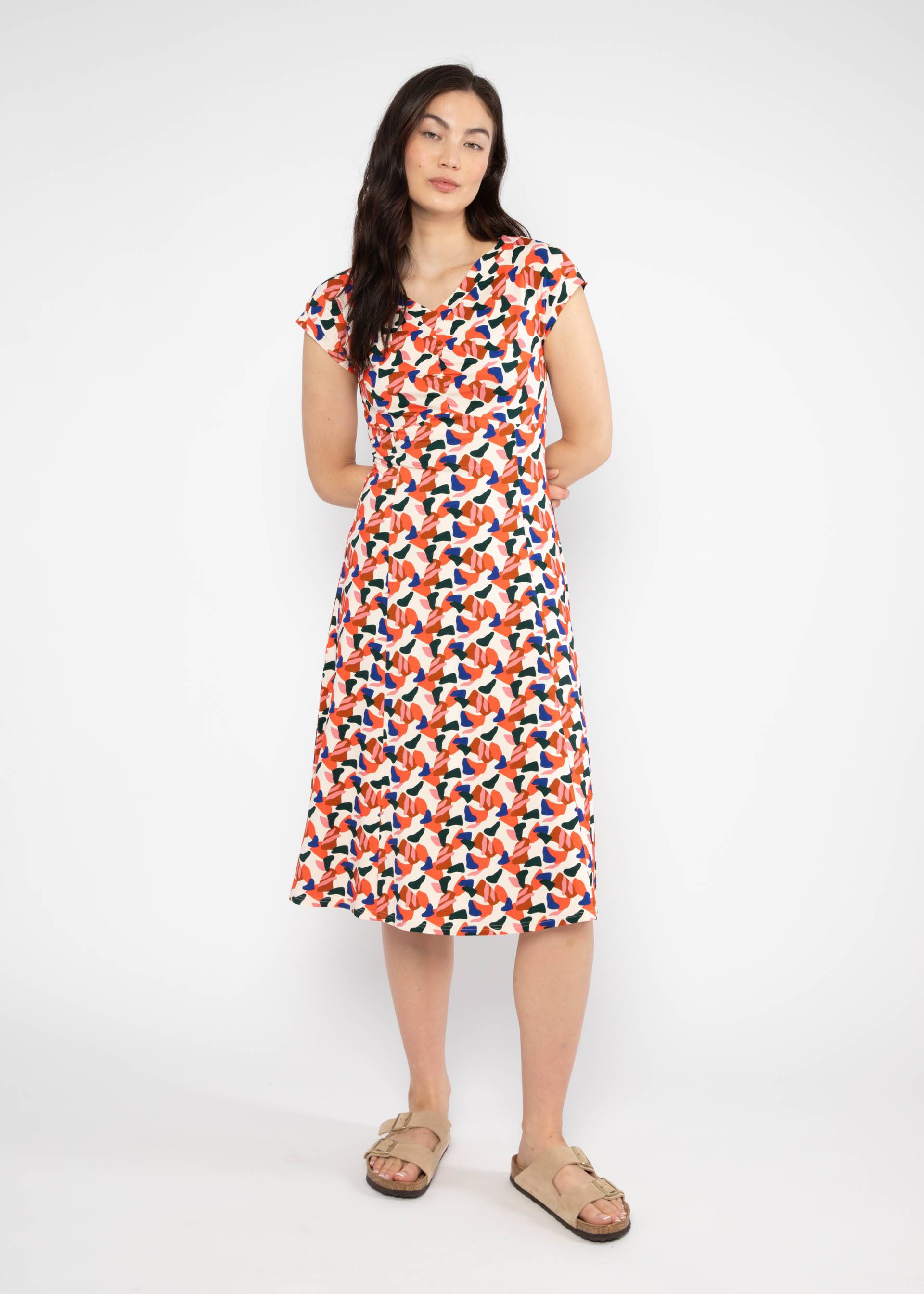 Midi Dress Mothers Arms, stones of heat, Dresses, Orange