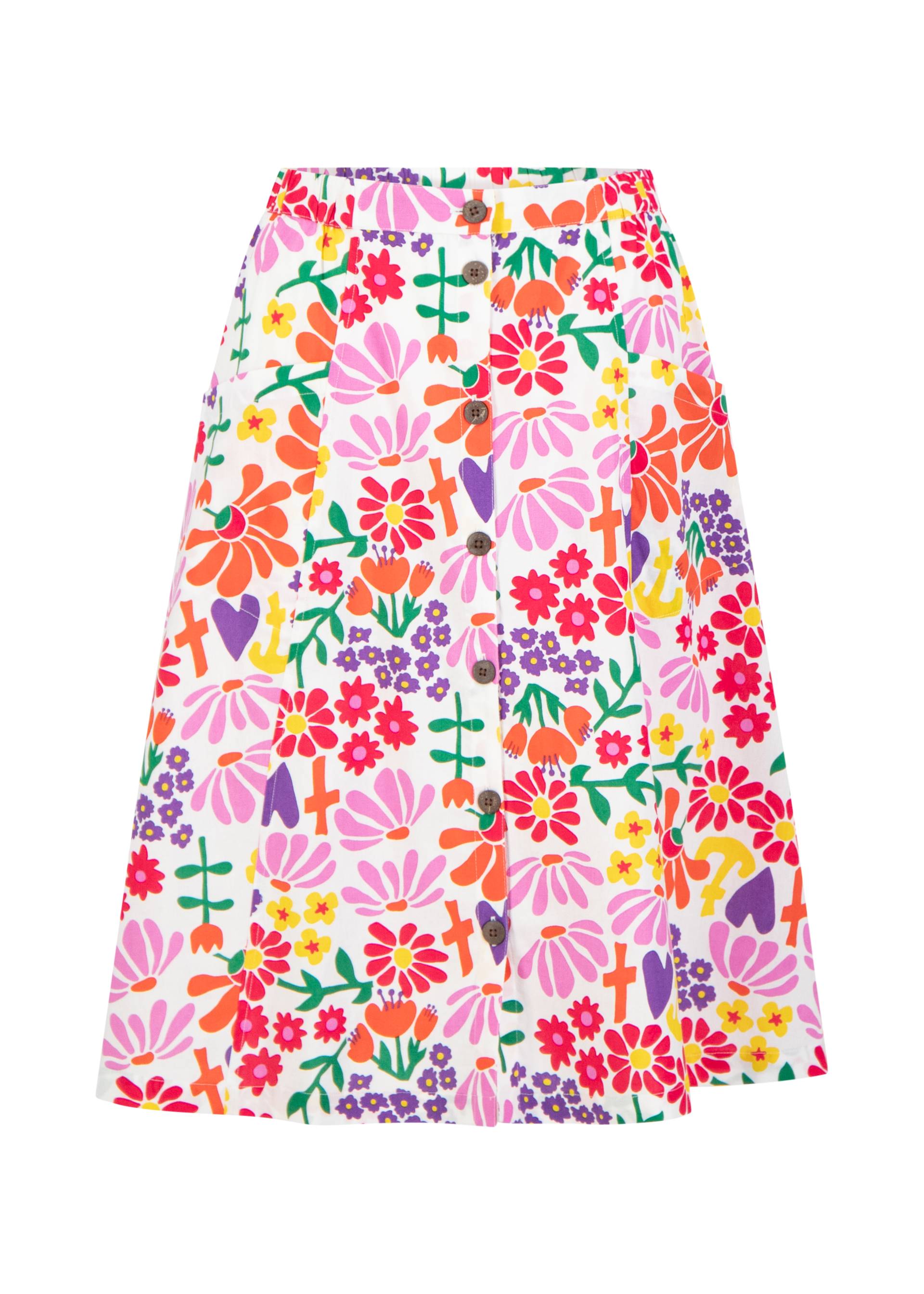 Sommerrock Clockwork Vintage, flower market, Röcke, Weiß