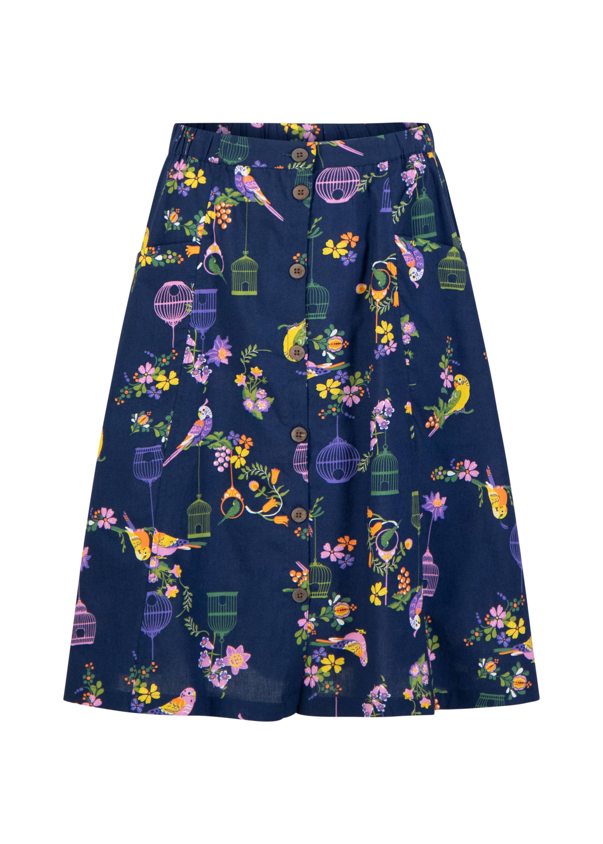 Sommerrock Clockwork Vintage, multicolor budgie, Röcke, Blau
