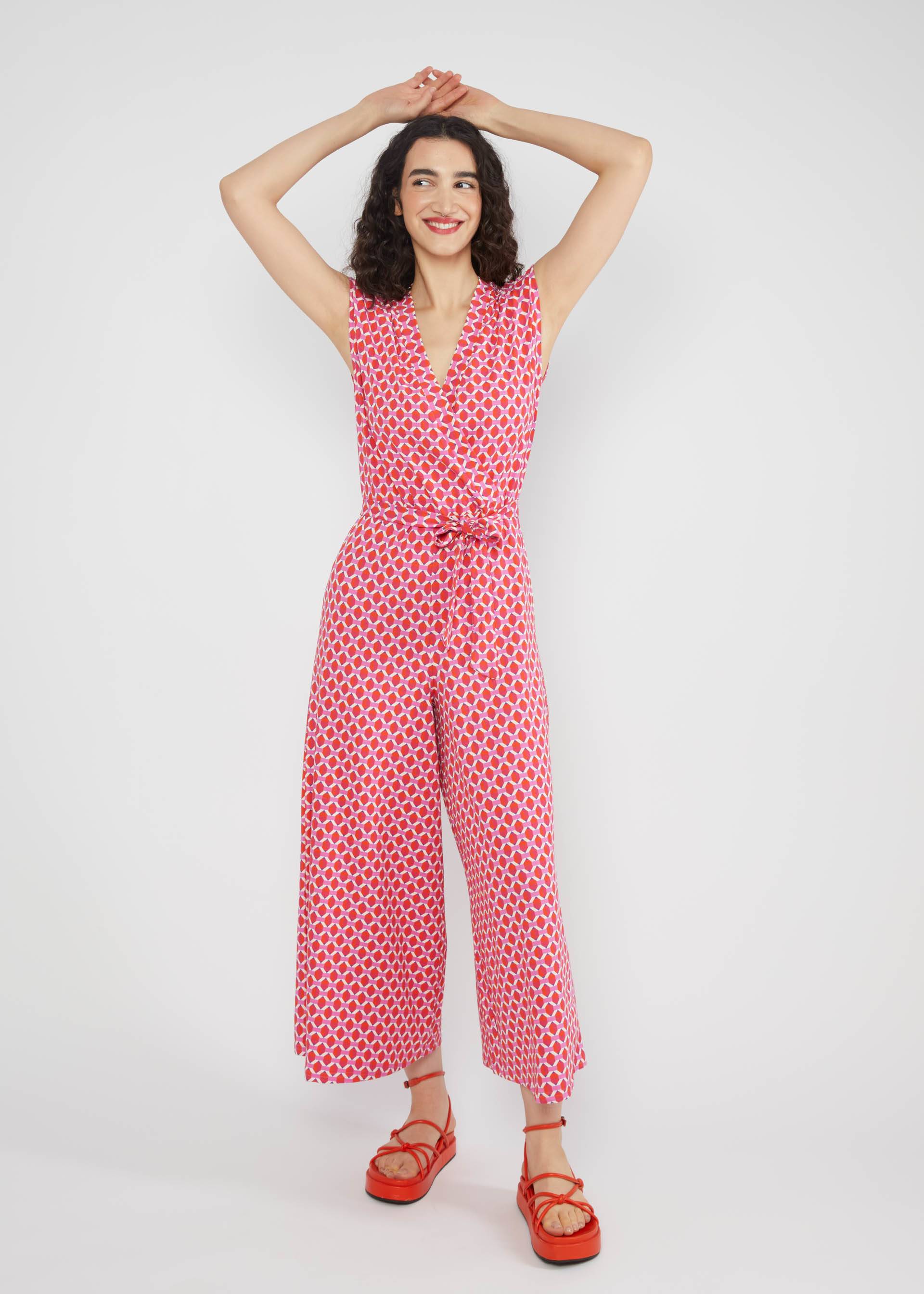 Jumpsuit Hello Fritjes Culotte, market basket, Jumpsuits, Weiß