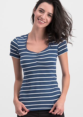 breton heart, maritim stripes, Shirts, Blau
