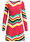 Shift Dress farewell summer, super rainbow stripes, Dresses, Red