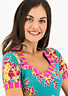 heart to heart, super retro bouquet, Shirts, Turquoise