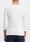 Jersey Top logo 3/4 sleeve, back to white, Shirts, White