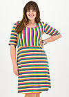 logo breton dress, rainbow stripes, Dresses, Blue