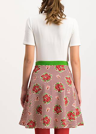 Knee-length Skirt supernatural, super bouquet stripes, Skirts, Red