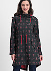 swallowtail promenade, red hood, Jackets & Coats, Black