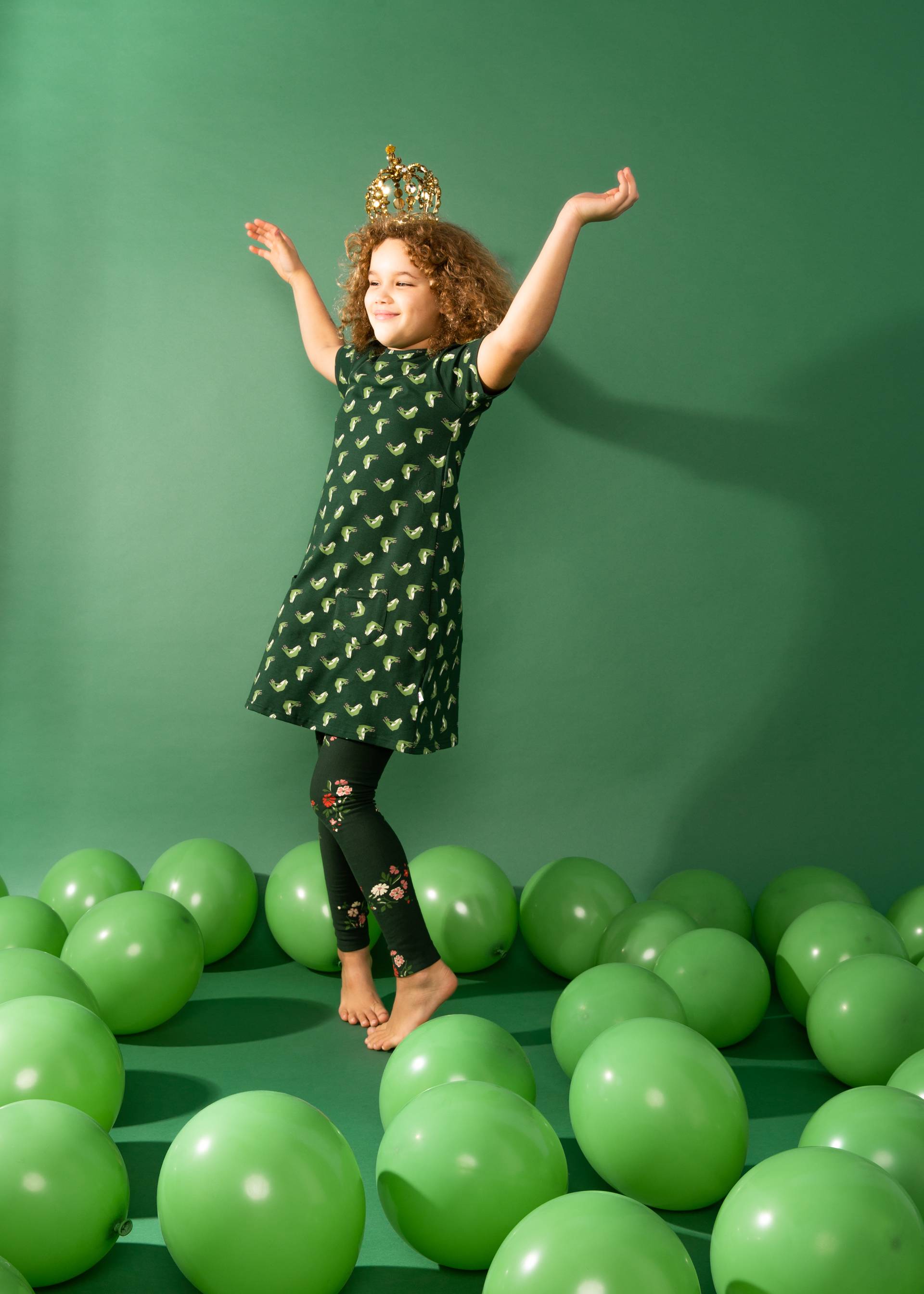 Kinder-Kleid sweety tweety, franny frog, Kids, Grün