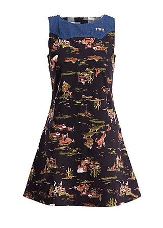 Etuikleid prairiemanier, wild wild west, Kleider, Schwarz