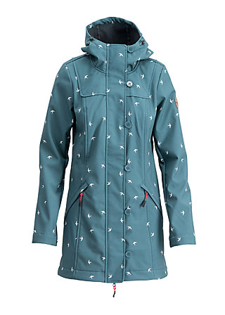 Softshelljacke wild weather long anorak, fly to the sky, Jacken & Mäntel, Blau